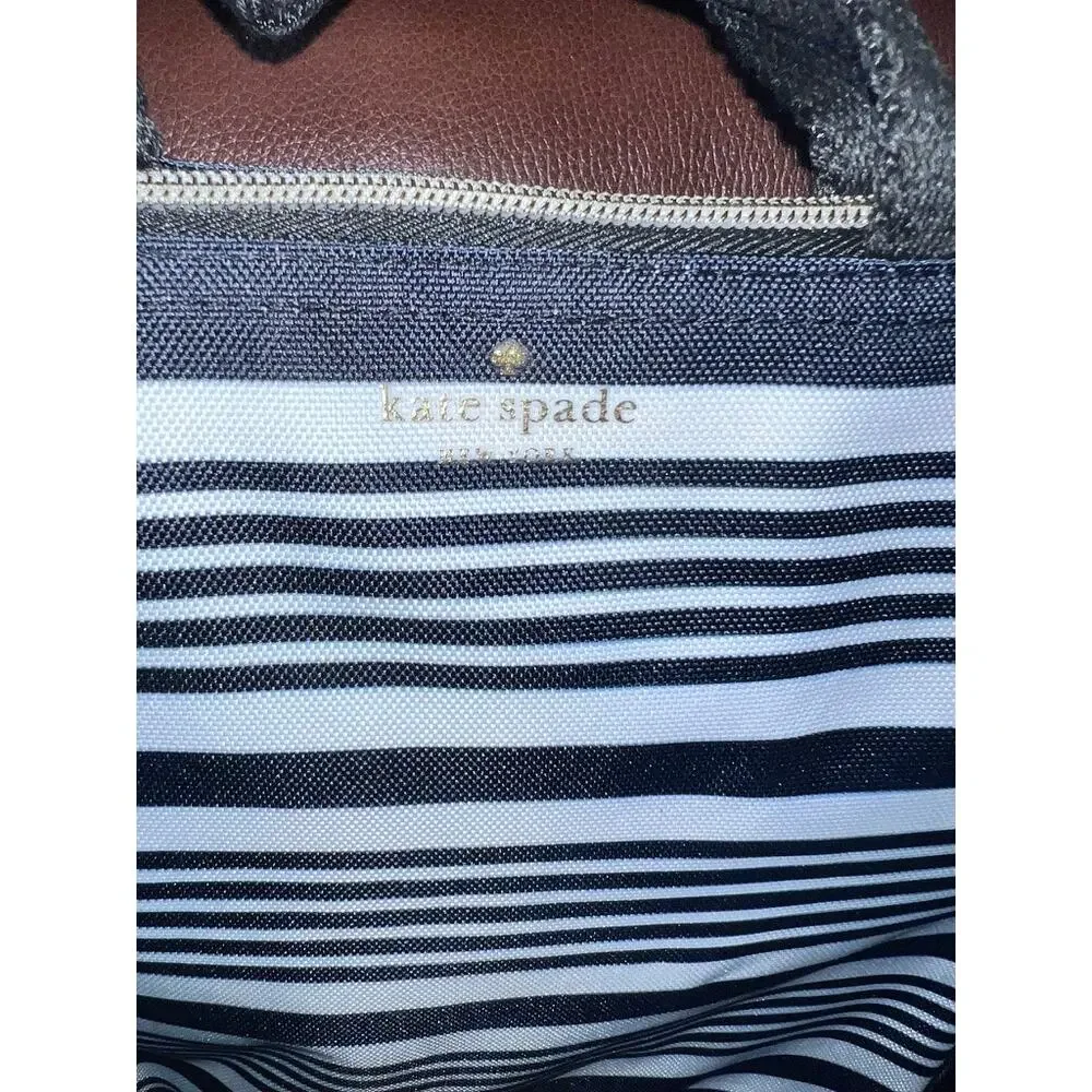 NWT Kate Spade Black‎ & White Stripe Insulated Lunch Tote Bag